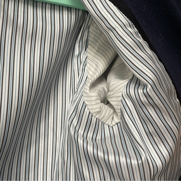 Veronica Beard Port DB Dickey Coat Jacket Navy Blue Wool Blend & Gold Button 2 - Picture 6 of 11